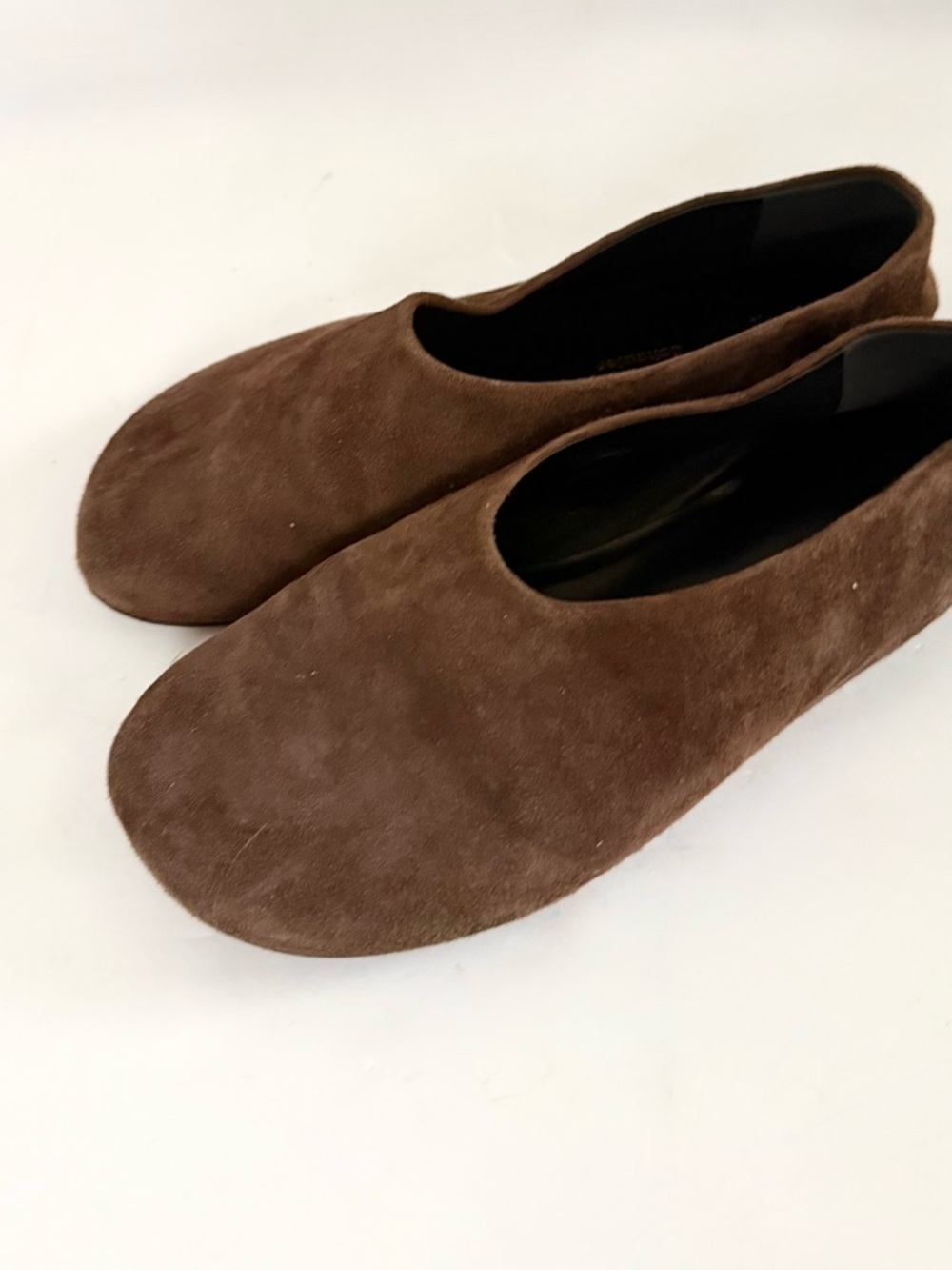 Proenza Schouler Glove Suede Ballerina Ballet Flats Chocolate Brown Size 36 - Picture 6 of 13